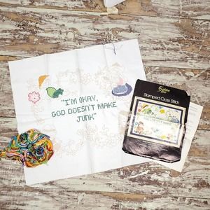 Vintage Cross Stitch God Doesnt Make Junk